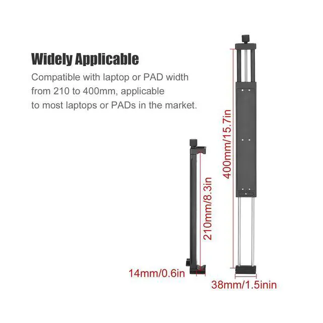 Alt view image 3 of 6 - SUNWAY PC-05 Universal Big Laptop Stand for Arca Swiss Tripod, Laptop Holder for MacBook pro, Tablet Mount for Pad, Tripod Pad Adapter