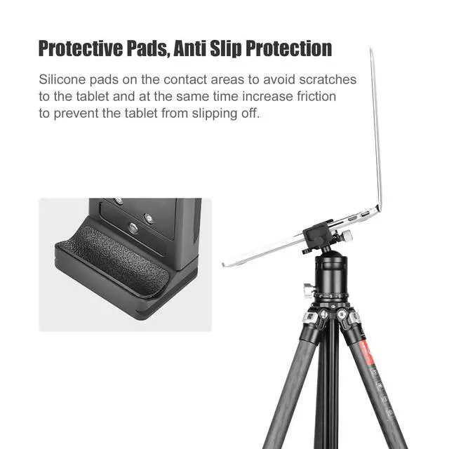 Alt view image 5 of 6 - SUNWAY PC-05 Universal Big Laptop Stand for Arca Swiss Tripod, Laptop Holder for MacBook pro, Tablet Mount for Pad, Tripod Pad Adapter
