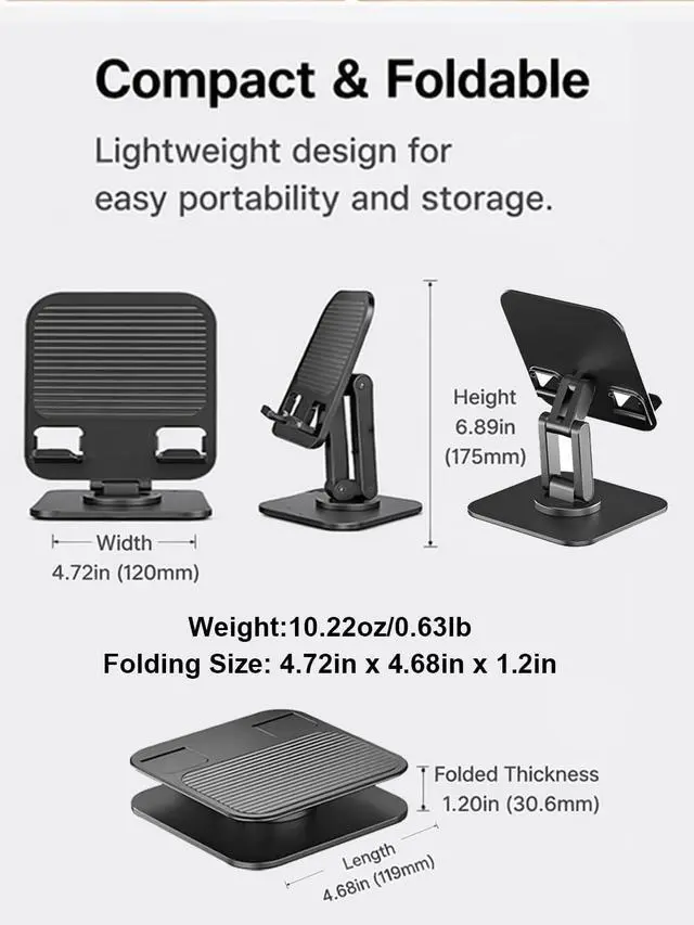 Alt view image 5 of 6 - Foldable Stand+Dock with 4K HD2.1 HDMI to USB C Adapter | Compatible with Steam Deck, Rog Ally, Tablet,Switch 2, iPad, Plug&Play, Note that C-Hub not for NS2 due to official updates
