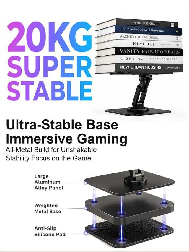 Alt view image 6 of 6 - Foldable Stand+Dock with 4K HD2.1 HDMI to USB C Adapter | Compatible with Steam Deck, Rog Ally, Tablet,Switch 2, iPad, Plug&Play, Note that C-Hub not for NS2 due to official updates