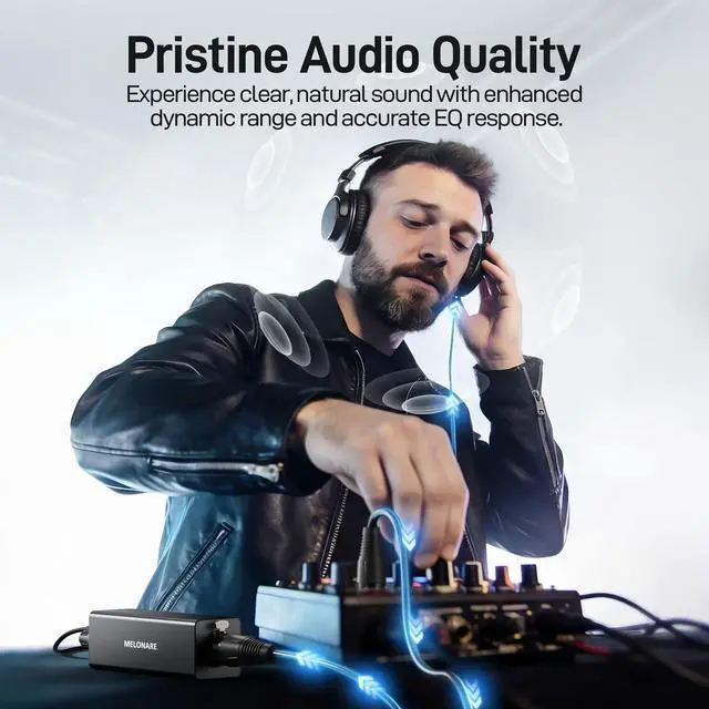 Alt view image 2 of 6 - Portable Wired in-Ear Monitor Headphone Amp XLR TRS WM-1 | Mono/Stereo Mode, One-Touch Mute, XLR/TRS Inputs, Portable Wired Monitoring for Drummers, Bands and Studio