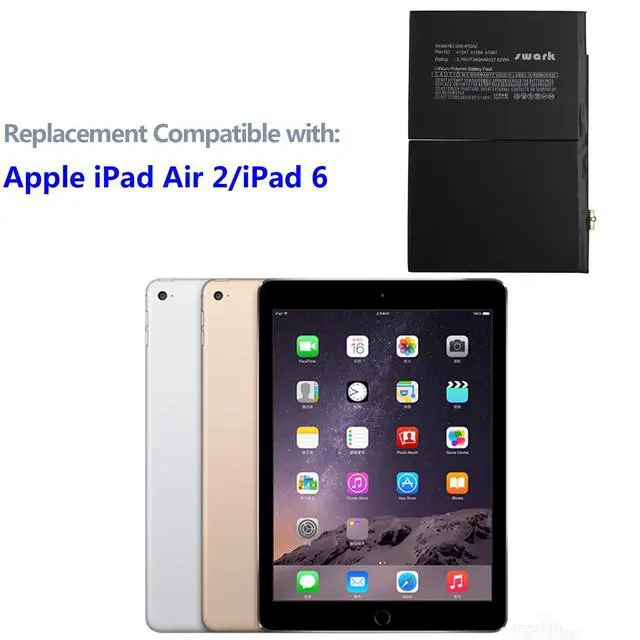 Alt view image 4 of 4 - Replacement A1547 Battery compatible with Apple iPad Air 2 A1566, iPad Air 2 A1567, iPad 6 (6th Generation)