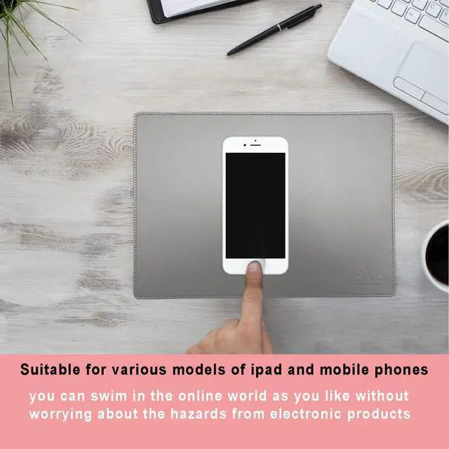 Alt view image 2 of 6 - EMF Blocker Lap, Radiation Blocking Computer Pad, Protect Our Body from EMF, Radiation, Fits Laptops, Notebooks, Tablets Anti-Radiation Laptop Computer Pad (Gray, 8 * 12 in)