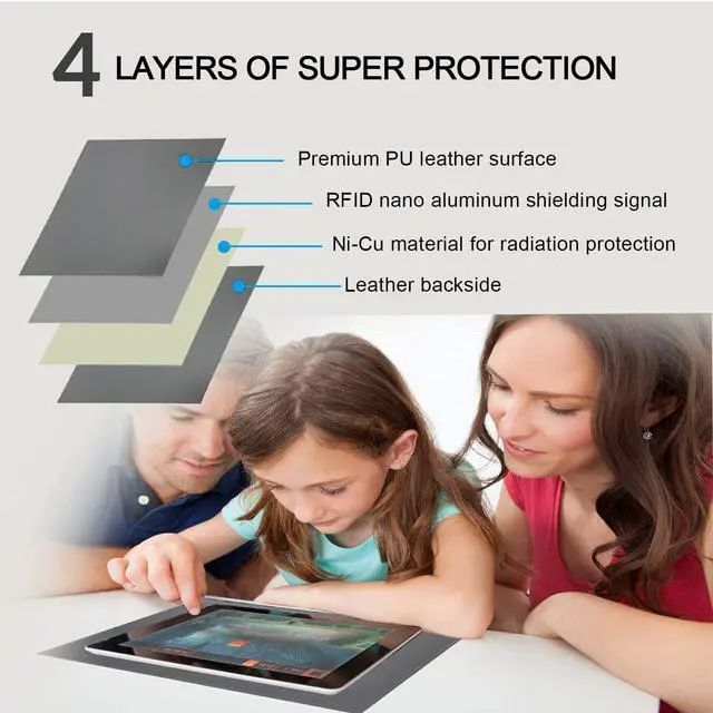 Alt view image 5 of 6 - EMF Blocker Lap, Radiation Blocking Computer Pad, Protect Our Body from EMF, Radiation, Fits Laptops, Notebooks, Tablets Anti-Radiation Laptop Computer Pad (Gray, 8 * 12 in)