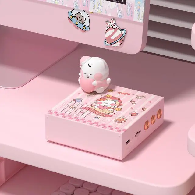 Alt view image 2 of 6 - ICARER Wireless Small Speaker, Kawaii Animal Bluetooth Speaker with 20H Playtime & TF Card, Rotating Dancing Doll Music Box, Novelty Decor, Birthday Gifts for Kids Teen Girls