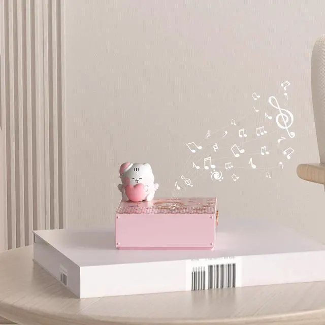 Alt view image 3 of 6 - ICARER Wireless Small Speaker, Kawaii Animal Bluetooth Speaker with 20H Playtime & TF Card, Rotating Dancing Doll Music Box, Novelty Decor, Birthday Gifts for Kids Teen Girls