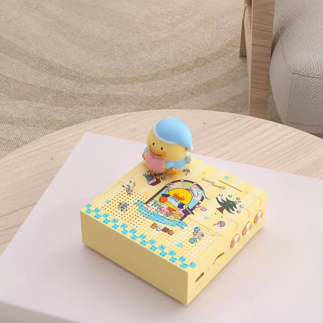 Alt view image 6 of 6 - ICARER Wireless Small Speaker, Kawaii Animal Bluetooth Speaker with 20H Playtime & TF Card, Rotating Dancing Doll Music Box, Novelty Decor, Birthday Gifts for Kids Teen Girls