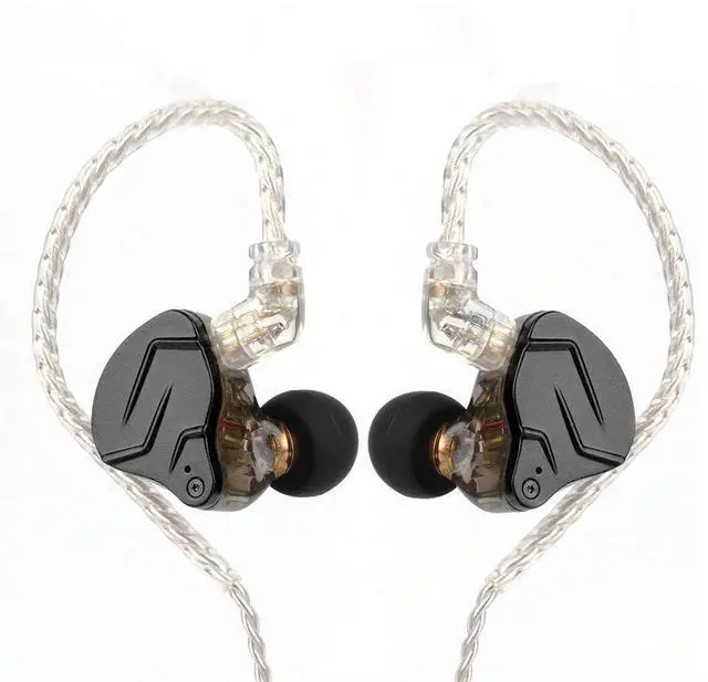 Main image of KZ ZSN Pro X 1BA+1DD Hybrid Driver in Ear Monitor IEM HiFi Wired Earbuds | with Zinc Alloy Shell, Upgraded Audio, Reinforced Cable, Ergonomic Earphones for Gamers & Audiophiles (with Mic, Black)