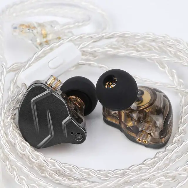 Alt view image 3 of 6 - KZ ZSN Pro X 1BA+1DD Hybrid Driver in Ear Monitor IEM HiFi Wired Earbuds | with Zinc Alloy Shell, Upgraded Audio, Reinforced Cable, Ergonomic Earphones for Gamers & Audiophiles (with Mic, Black)