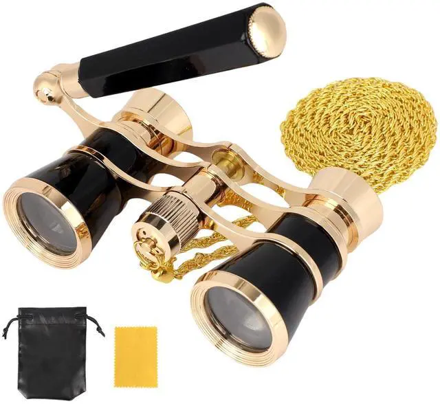 Main image of 3X25 Opera Glasses, Compact Mini Theater Binoculars with Adjustable Handle and Chain Portable Vintage Theater Binoculars for Women Adults Kids Concerts Cinema Musical Events