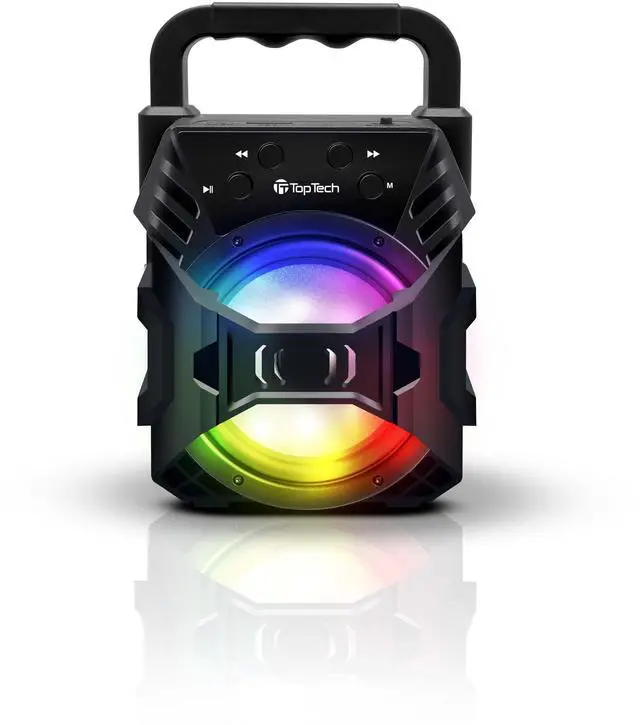 Main image of Audio Blade-4 400W Bluetooth Speaker, Portable 3-Inch Wireless Speaker with LED Lights, TWS Functionality, Karaoke Mode, 6-Hour Rechargeable Battery, USB Drive, TF Card, AUX, FM Radio, Black