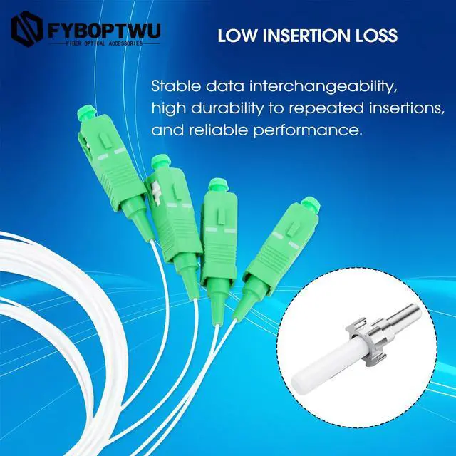 Alt view image 5 of 5 - 1x4 SC/APC PLC Micro Fiber Splitter, 1-Pack | 1*4 SC/APC PLC micro splitter, 0.9mm Singlemode splitter, low insertion loss. For FTTH, LAN, and engineering projects