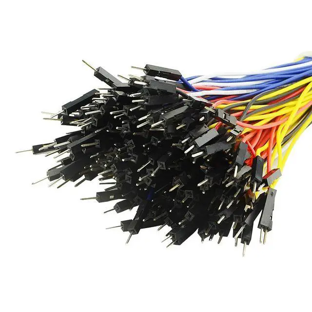 Alt view image 4 of 6 - XINGYHENG 150Pcs 5 Colors 1Pin 2.54mm Female to Male Breadboard Jumper Wire PVC Soldering Brushless Motor Double-end Tinning Connector Cable(PCB Jump Circuit Board Cable Wire Set) 200mm