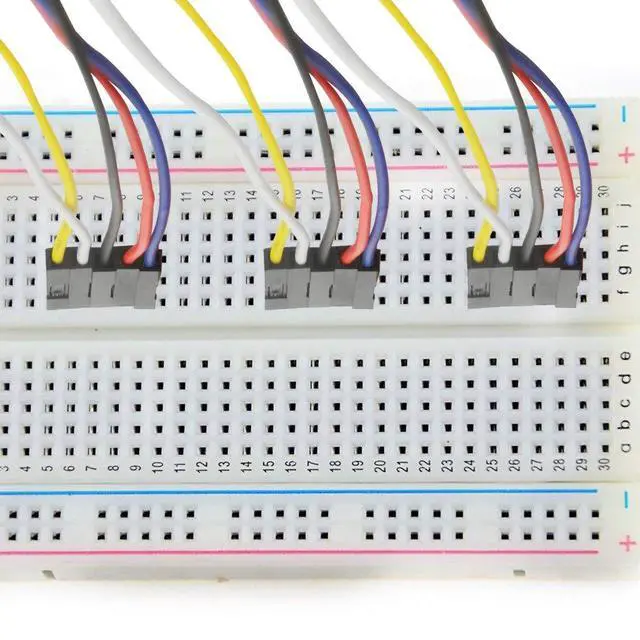 Alt view image 5 of 6 - XINGYHENG 150Pcs 5 Colors 1Pin 2.54mm Female to Male Breadboard Jumper Wire PVC Soldering Brushless Motor Double-end Tinning Connector Cable(PCB Jump Circuit Board Cable Wire Set) 200mm