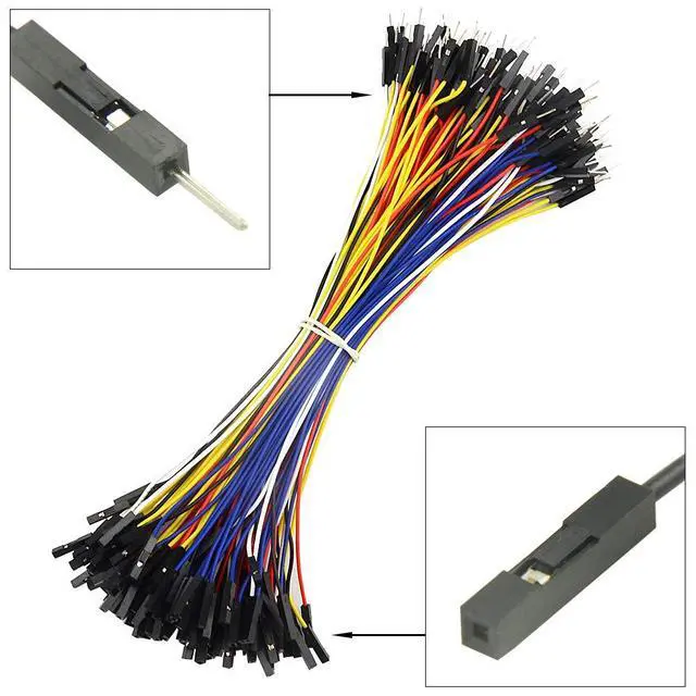 Alt view image 6 of 6 - XINGYHENG 150Pcs 5 Colors 1Pin 2.54mm Female to Male Breadboard Jumper Wire PVC Soldering Brushless Motor Double-end Tinning Connector Cable(PCB Jump Circuit Board Cable Wire Set) 200mm