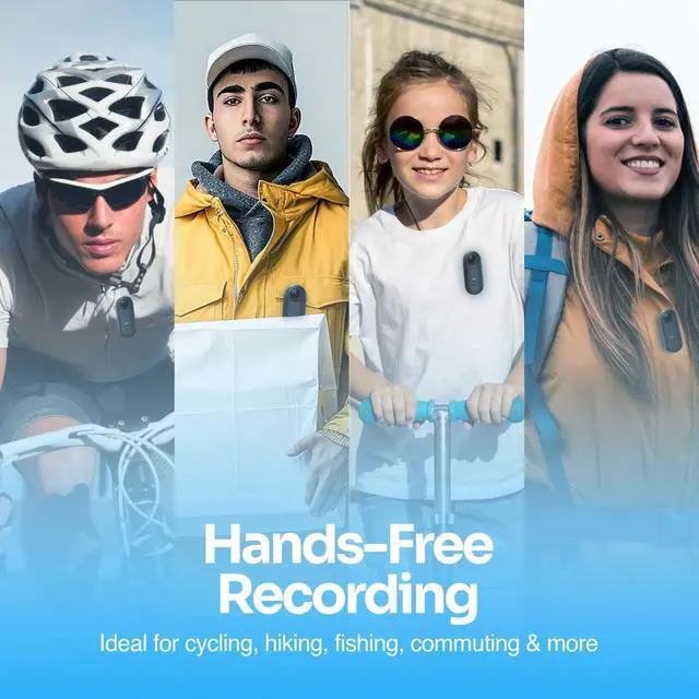 Alt view image 4 of 6 - 1080 FHD Mini POV Body Camera with Magnetic Lanyard, MP4 Recording, App Viewing, USB Rechargeable Compact Portable Mount Anywhere for Cycling, Hiking, Work and Everyday Use. 128GB