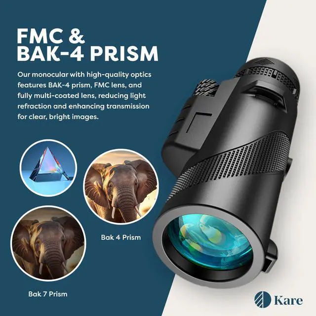 Alt view image 3 of 6 - 80X100 Monocular Telescope High Power with Smartphone Holder & Tripod, High Definition Larger Vision Monocular for Adults for Bird Watching Hiking Camping