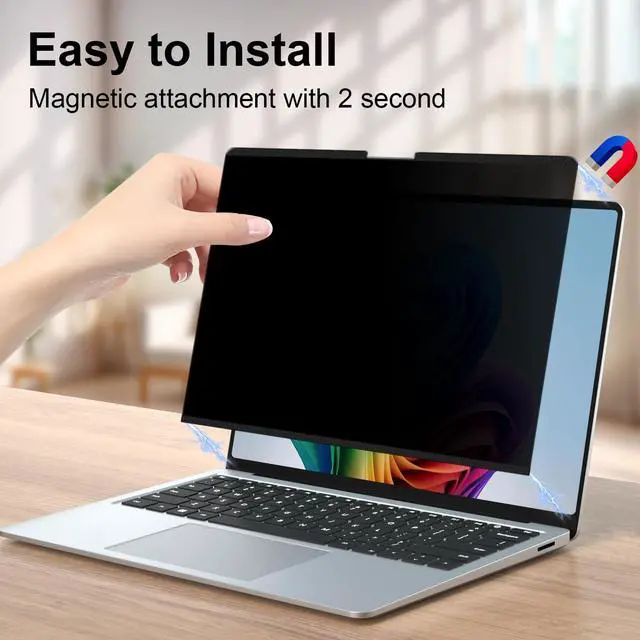 Alt view image 5 of 6 - Magnetic Privacy Screen for 13.5 inch Surface Laptop 5/4/3/2/1 | Surface Laptop Privacy Screen 13.5 inch, Anti-Blue Light, Anti-Glare, Removable & Scratch-Resistant, Fits 5/4/3/2/1