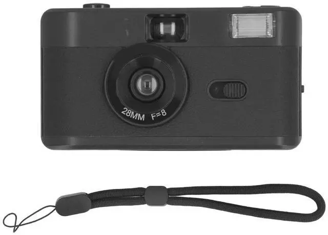 Main image of 35mm Retro Camera, ABS Optical Glass 1.2MInfinity 35mm Film Camera 28MM F/8 Lens Built in Flash Lightweight for Photography (Black)