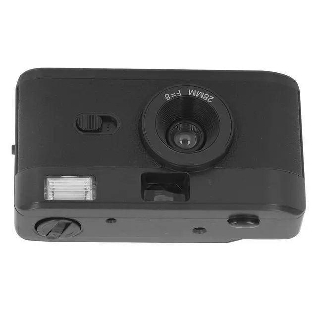 Alt view image 6 of 6 - 35mm Retro Camera, ABS Optical Glass 1.2MInfinity 35mm Film Camera 28MM F/8 Lens Built in Flash Lightweight for Photography (Black)
