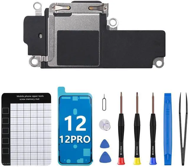 Main image of for iPhone 12 12 Pro Loud Speaker Replacement OEM Module | Audio Performance Buzzer Ringer Sound Flex Cable Module Assembly Complete Kits with Magnetic Pad A2172 A2402 A2403 A2404