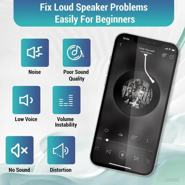 Alt view image 4 of 6 - for iPhone 12 12 Pro Loud Speaker Replacement OEM Module | Audio Performance Buzzer Ringer Sound Flex Cable Module Assembly Complete Kits with Magnetic Pad A2172 A2402 A2403 A2404