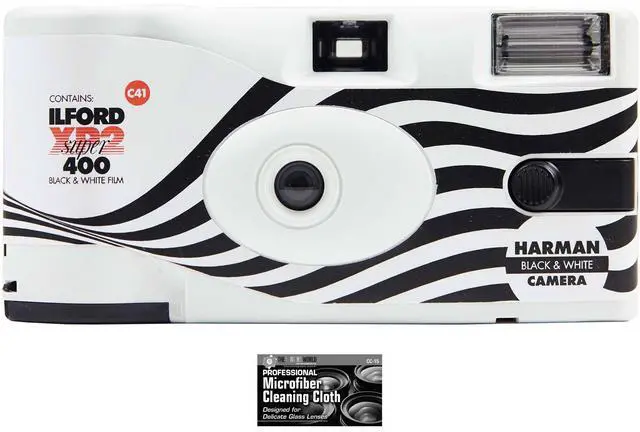 Main image of XP2 35mm ISO-400 B&W One-Time Single-Use Disposable Camera with Flash - 27 Exposures with Microfiber Cleaning Cloth