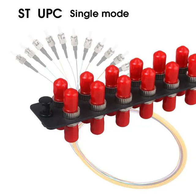 Alt view image 3 of 3 - 12-Port ST UPC SM Fiber Patch Panel with 12 Simplex Adapters, 2pcs | fiber adapter panel 12-fiber ST to ST UPC singlemode, Ideal for data centers & telecom racks & FTTH, low insertion loss