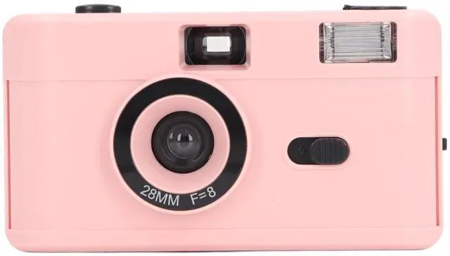 Main image of 35mm Retro Camera, ABS Optical Glass 1.2MInfinity 35mm Film Camera 28MM F/8 Lens Built in Flash Lightweight for Photography (Pink)