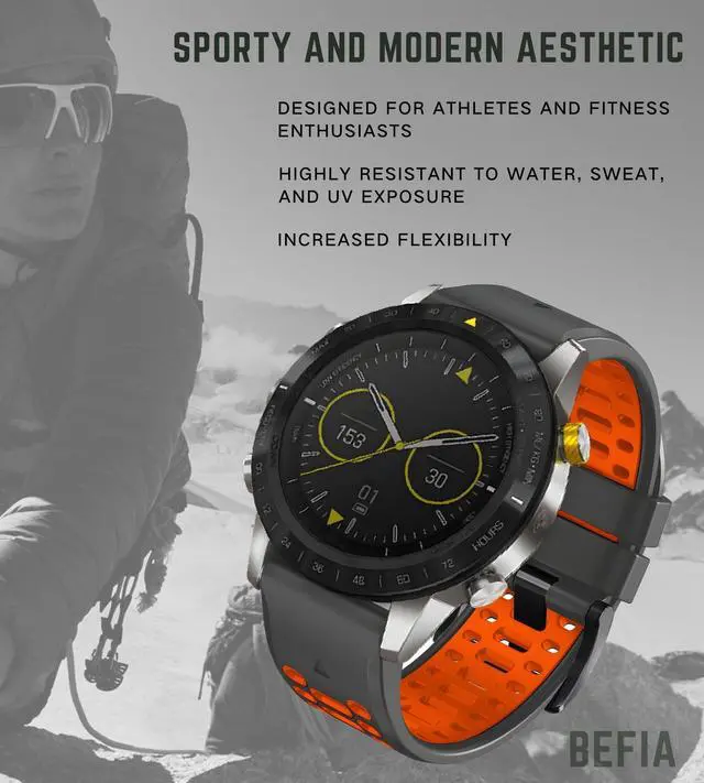 Alt view image 4 of 6 - 26mm Watch Band for Garmin Fenix 8 51mm 3 5x 6x pro 7x pro sapphire solar, quickfit 26 replacement bands for Garmin enduro 2 3 tactix 7 delta for men