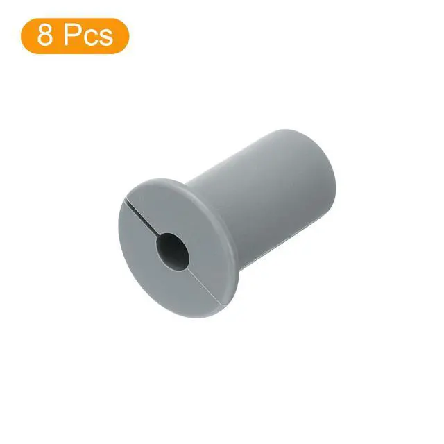 Alt view image 3 of 6 - 8Pcs Wall Grommets for Cables 3/4 Inch Silicone Cable Wall Bushing Feed Through Cable Routing Kit Accessories Wall Cable Pass Through for Ethernet with 7mm Hole, Grey
