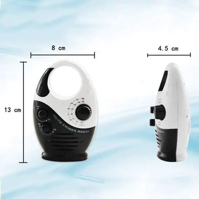Alt view image 3 of 6 - Shower Radio, Waterproof Shower Radio, 1Pc Adjustable Volume Shower AM FM Button Speaker Portable Waterproof Speaker Bathroom Shower Speakers Wireless Radio with Top Handle.(Black)