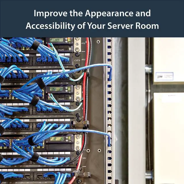 Alt view image 6 of 6 - 5.6ft Server Rack Cable Management - Customizable 2in x 1in Open Slot Network & Data Finger Duct Wire Raceway Organizer w/Cover (AD105X1) (Pack of 3)
