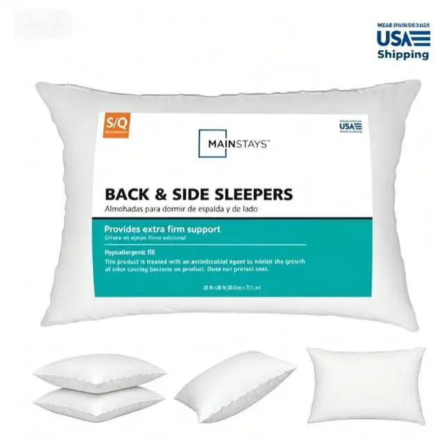 Main image of Extra Firm Support Bed Pillow, Standard/Queen Size, Back & Side Sleeper Sleeping Pillow