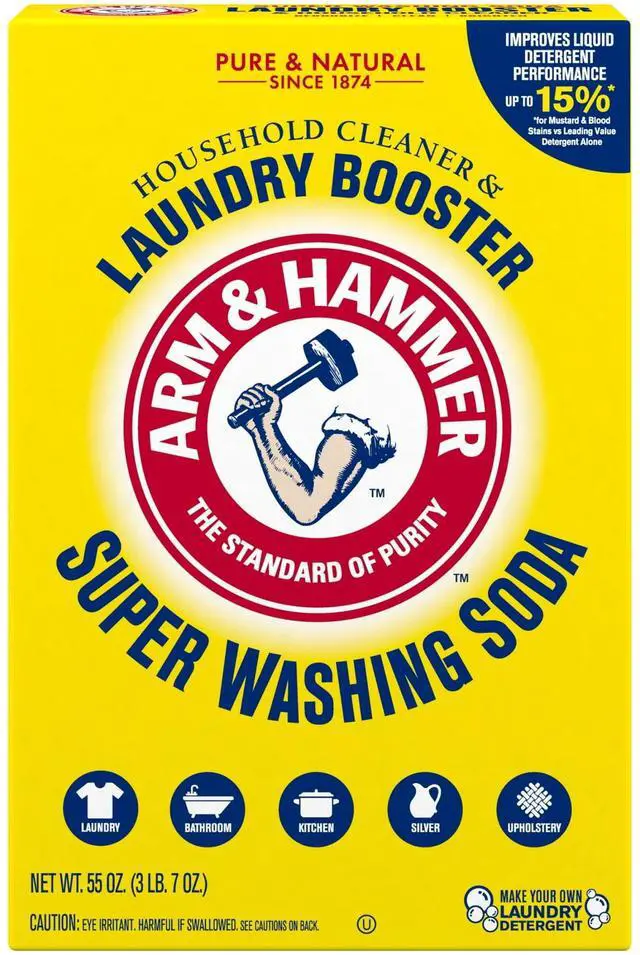 Alt view image 6 of 6 - Multipurpose Powder Laundry Booster & Household Cleaner, 55 oz, FragranceFree Washing Soda