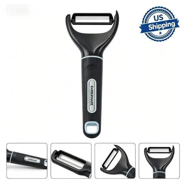 Main image of SoftGrip Ceramic YShaped Vegetable Peeler, NonSlip Ergonomic Fruit & Veggie Kitchen Peeler