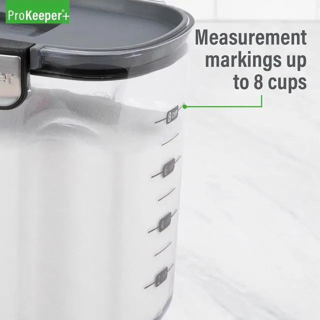 Alt view image 6 of 6 - Airtight Sugar Storage Canister with FliptoPour Spout & StainlessSteel Latch, 4 lb Capacity