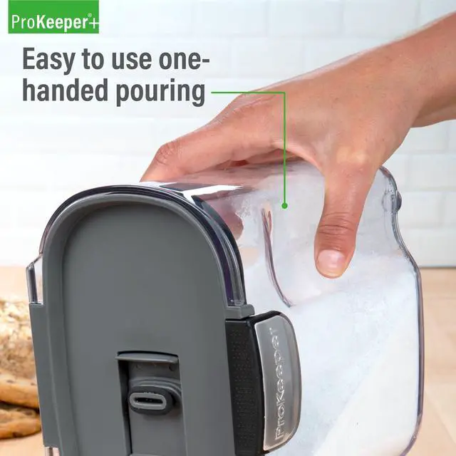 Alt view image 2 of 6 - Airtight Sugar Storage Canister with FliptoPour Spout & StainlessSteel Latch, 4 lb Capacity
