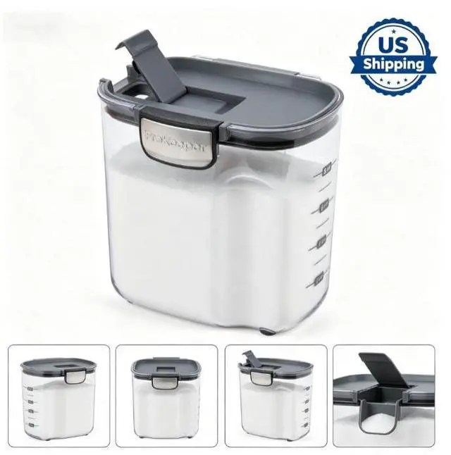 Main image of Airtight Sugar Storage Canister with FliptoPour Spout & StainlessSteel Latch, 4 lb Capacity