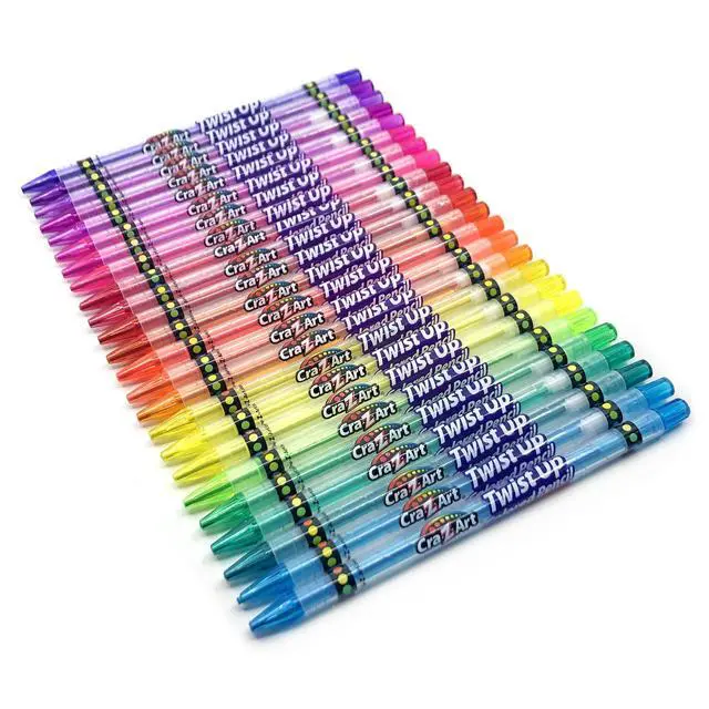 Alt view image 6 of 6 - 24Count Neon TwistUp Colored Pencils, NoSharpen Retractable Drawing Pencils for Beginner to Adult