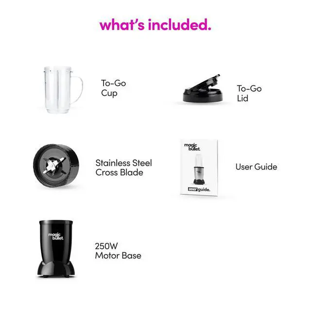Alt view image 2 of 6 - Magic Bullet 4 Piece Personal Blender MBR-0401WM, Black