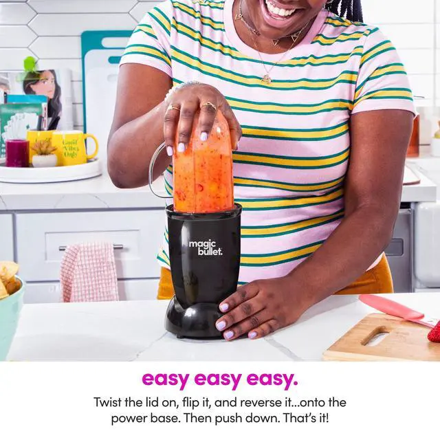 Alt view image 5 of 6 - Magic Bullet 4 Piece Personal Blender MBR-0401WM, Black