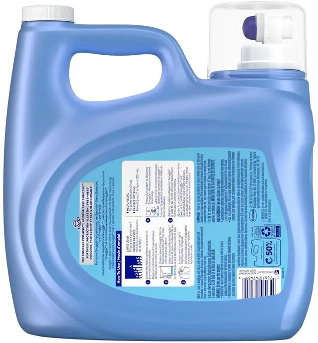 Alt view image 3 of 6 - Liquid Fabric Softener, CuddleUp Fresh Blue Sparkle Scent, 123.1 oz, 181Load Laundry Fabric Conditioner