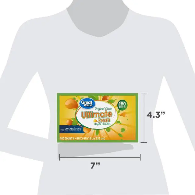 Alt view image 5 of 6 - Ultimate Fresh Dryer Sheets, Original Clean Scent, AntiStatic Fabric Softener Sheets, 180Count