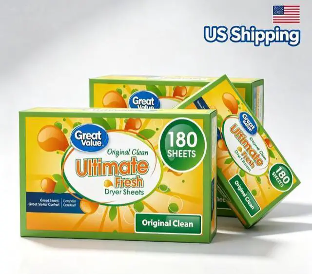 Main image of Ultimate Fresh Dryer Sheets, Original Clean Scent, AntiStatic Fabric Softener Sheets, 180Count