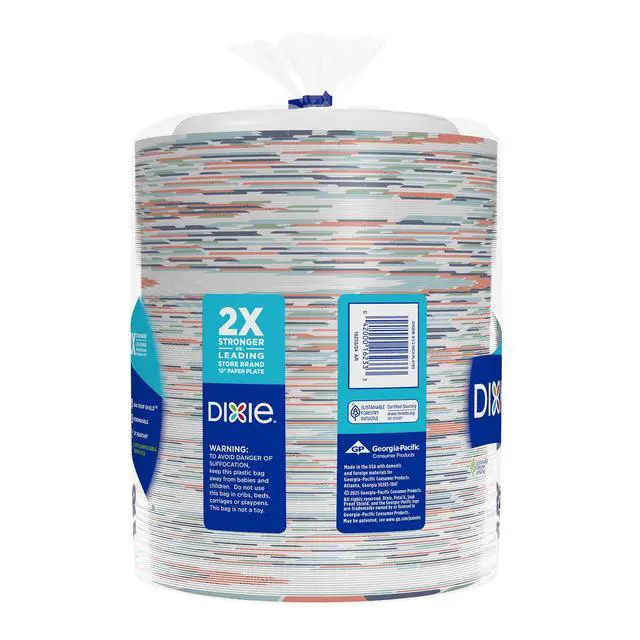 Alt view image 5 of 5 - 8.5 Inch MultiColor Disposable Paper Plates, 2X Stronger, SoakProof & MicrowaveSafe, 200Count