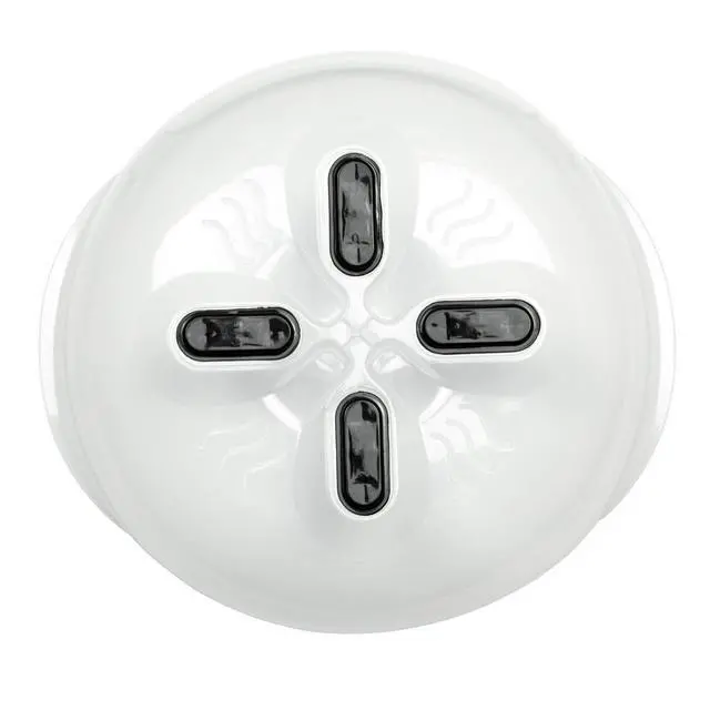 Alt view image 4 of 4 - 12Inch Clear Microwave Splatter Cover with BuiltIn Magnets, Ventilated Plate Lid