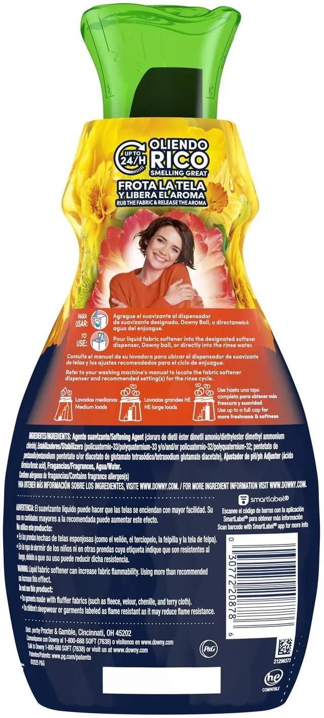 Alt view image 3 of 5 - Intense Liquid Fabric Softener & Conditioner, Purity Scent, 32 fl oz, 44 Loads