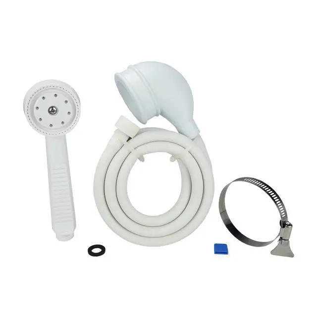 Alt view image 4 of 4 - Portable HandHeld Tub Shower Sprayer, VersaSpray Attachment for NonDiverter Bathtub Spouts, 42in Hose