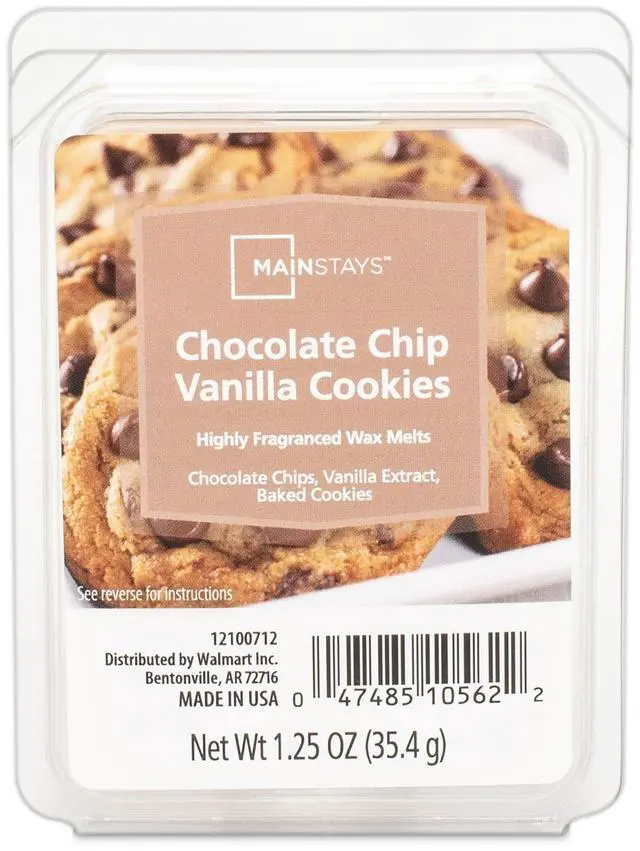 Main image of (3 Pack) Chocolate Chip Vanilla Cookies Scented Wax Melts, 1.25 oz BakeryHome Fragrance Wax Cubes